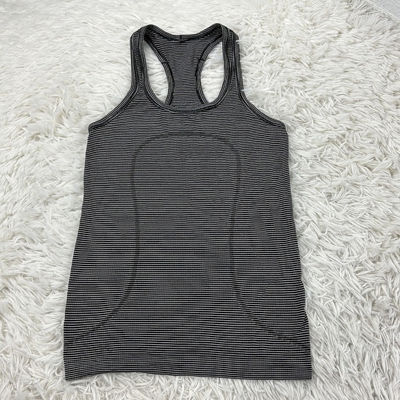 Lululemon Swiftly Tech Tank Hyper Stripe Black White - Picture 2 of 5